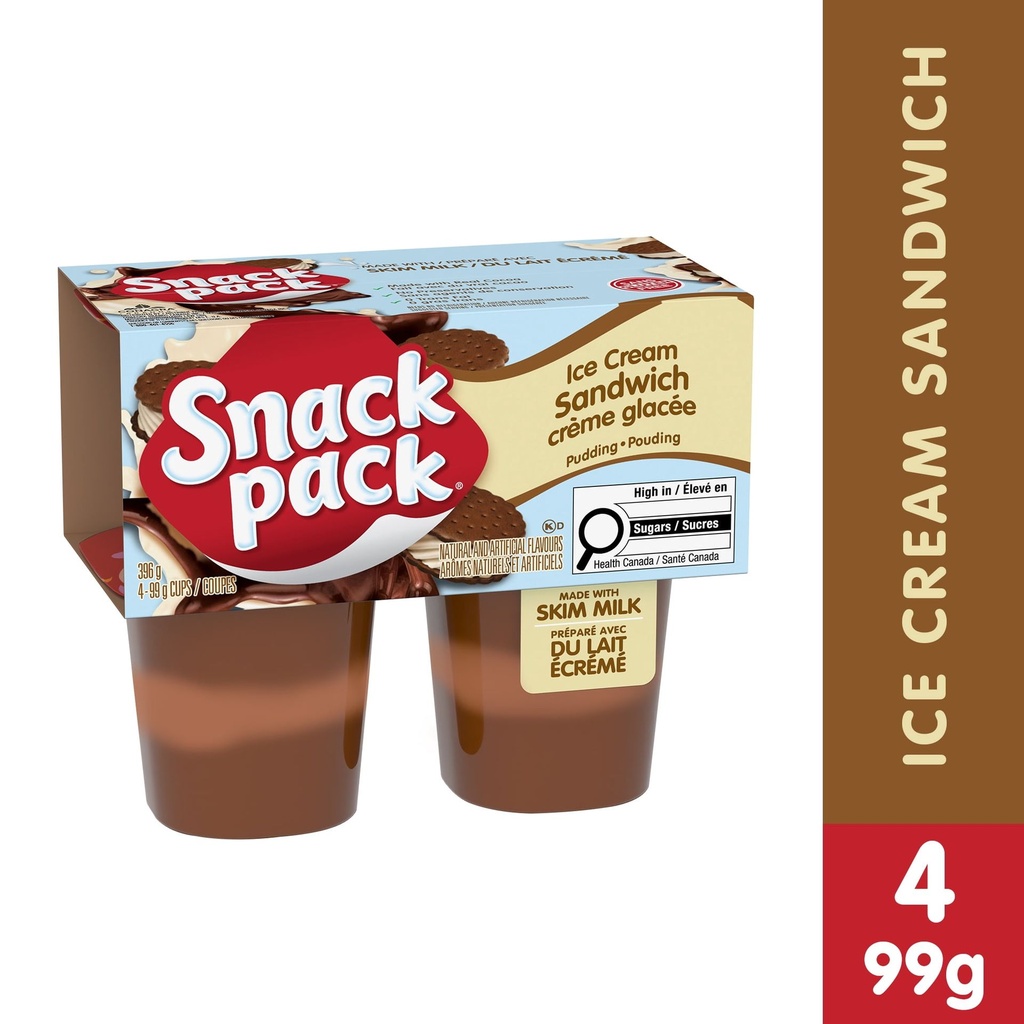 Snack Pack® Coupes de Pouding Sandwich à la Crème Glacée