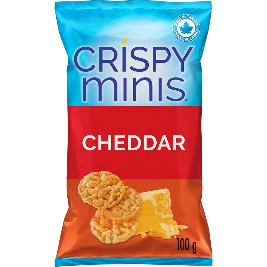 Quaker Crispy Minis Croustilles de riz brun Saveur Cheddar 100g