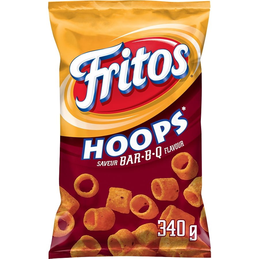Croustilles de maïs Fritos Hoops Saveur Bar-B-Q