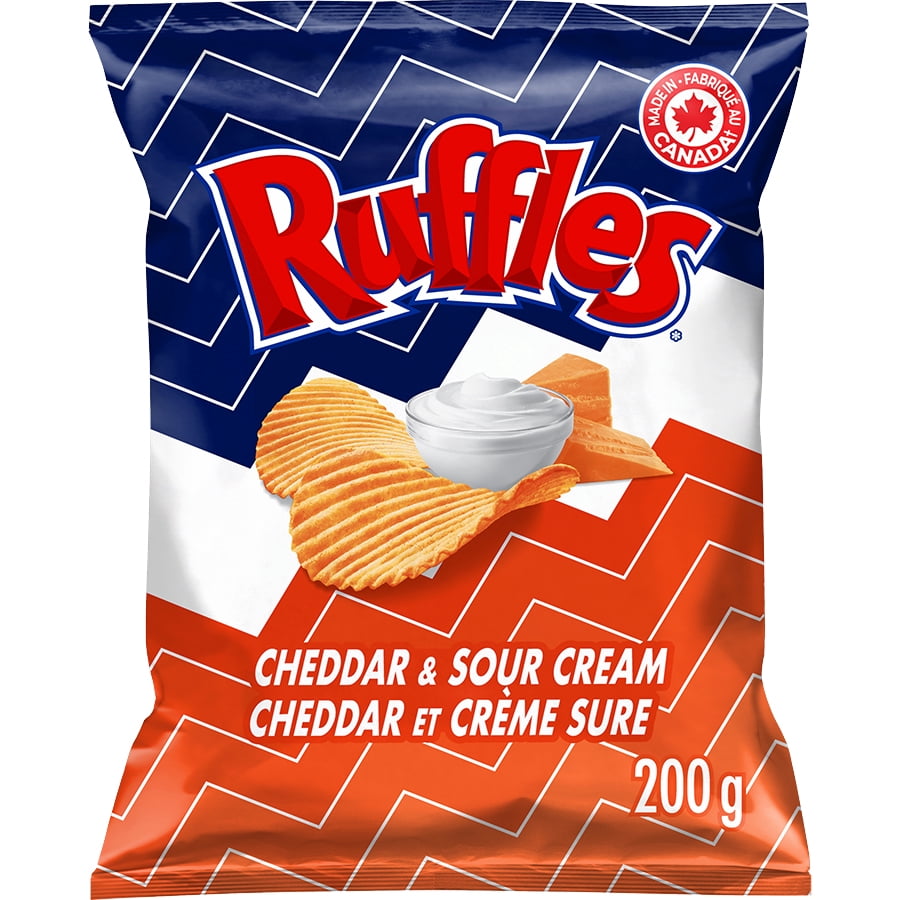 Ruffles croustilles assaisonnées Cheddar et crème sure