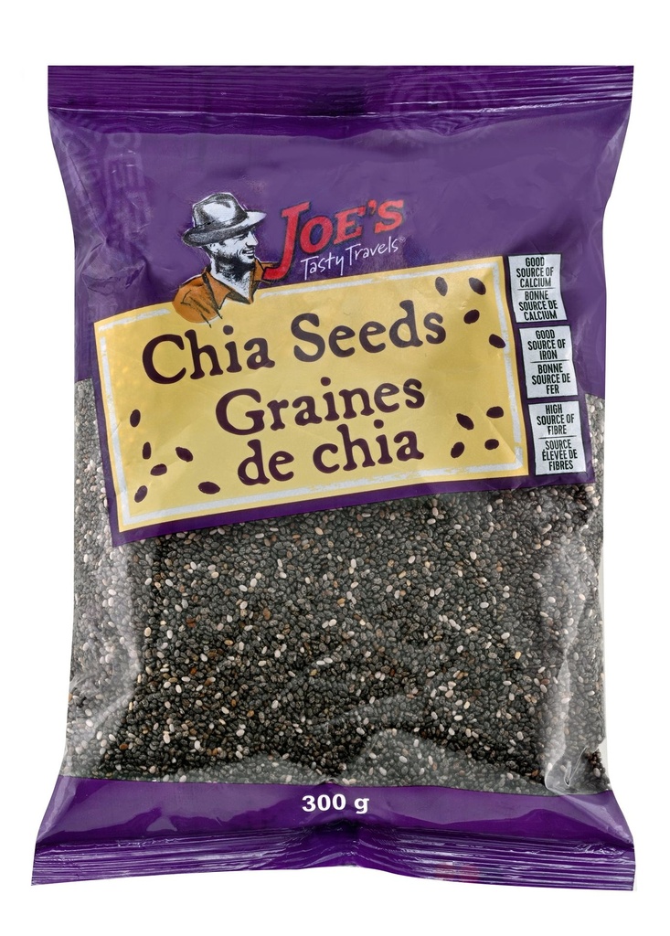Graines de chia biologiques crues Joe's Tasty Travel, garniture superaliment, 300 g
