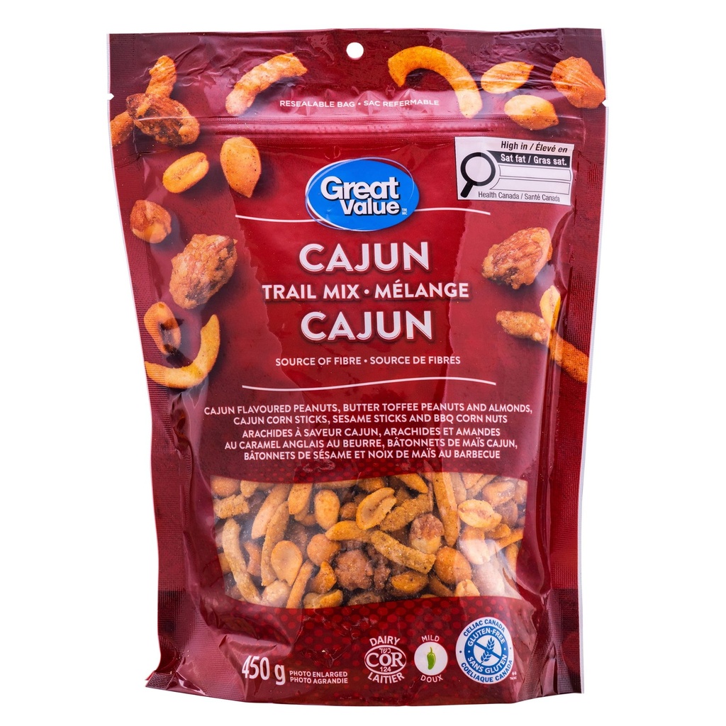 Mélange cajun Great Value, Sans Gluten,  casher, fabriqué au Canada 450 g