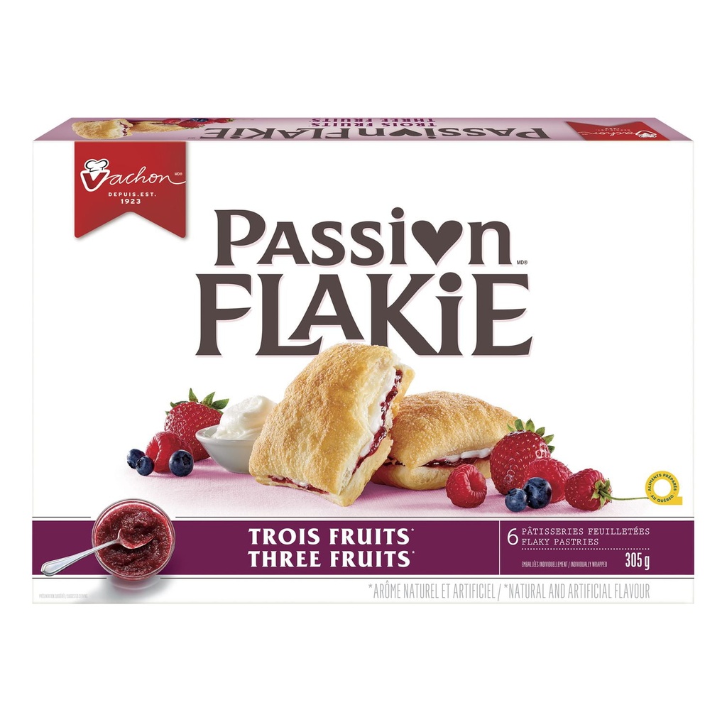 Pâtisseries feuilletées Passion Flakieᴹᴰ aux trois fruits de Vachonᴹᴰ