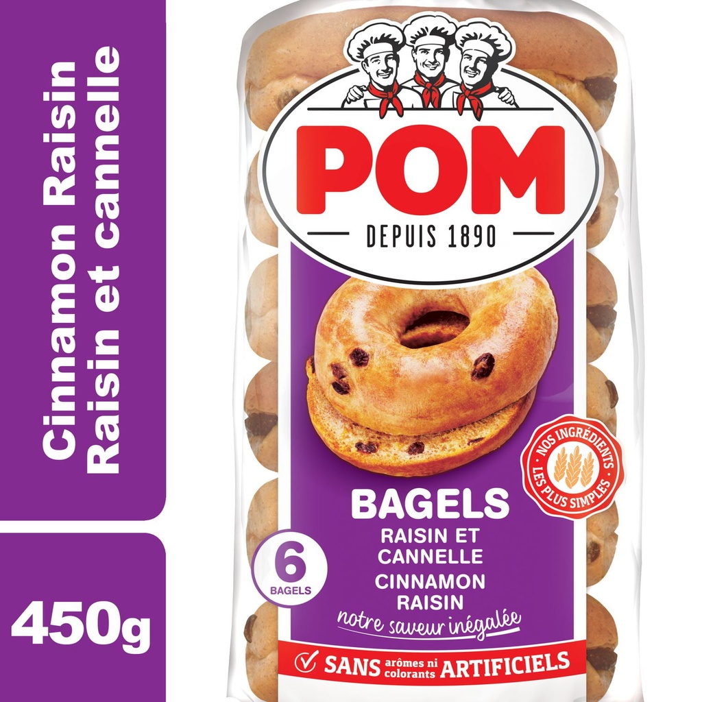 Bagels raisins et cannelle de POM®