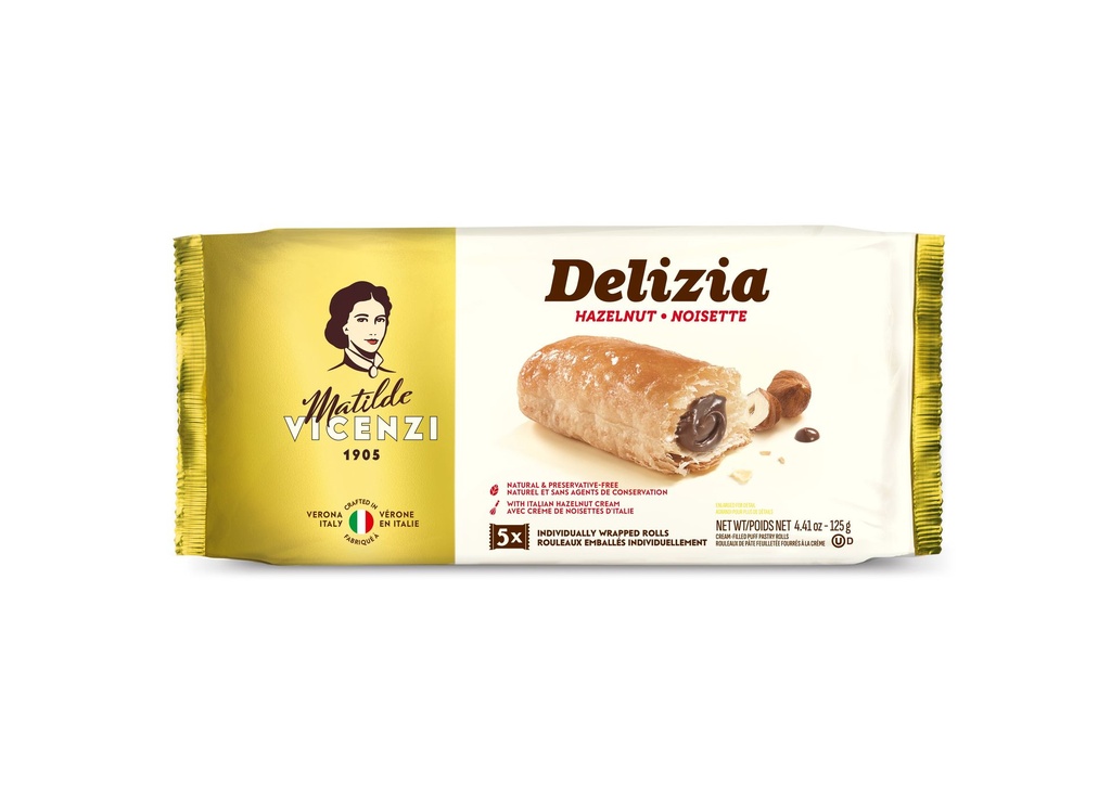 Vincenzi Vicenzi Rouleaux de pâte feuilletée fourrés à la crème de noisettes 125GR_fr