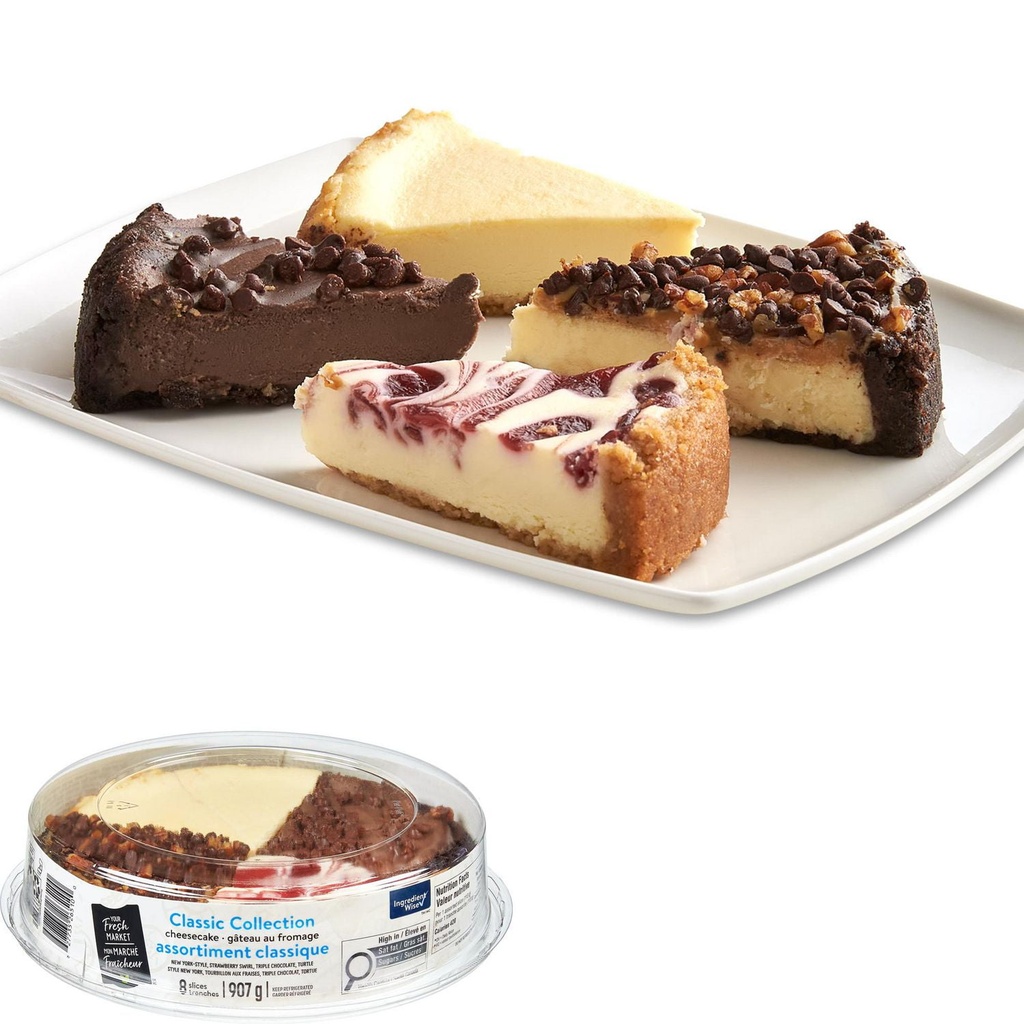 Assortiment classique de gâteau au fromage Mon marché fraîcheur