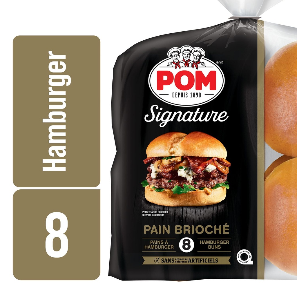 Pains à hamburger briochés POM® Signature