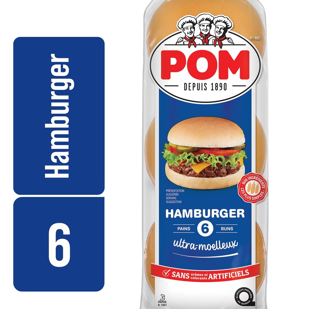 Pains à hamburger ultra-moelleux POMᴹᴰ