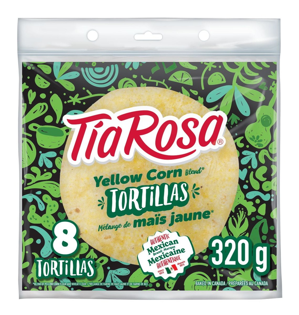 Tortillas Farine de maïs jaune Tia Rosa