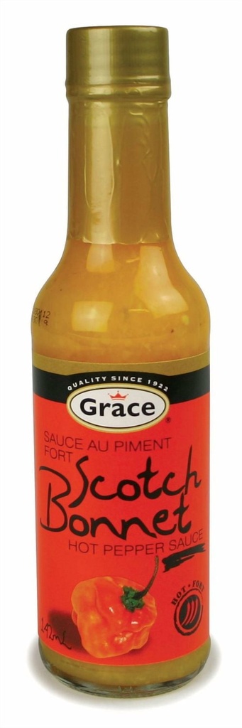 Sauce au piment fort Scotch Bonnet de Grace,150ml Bouteille