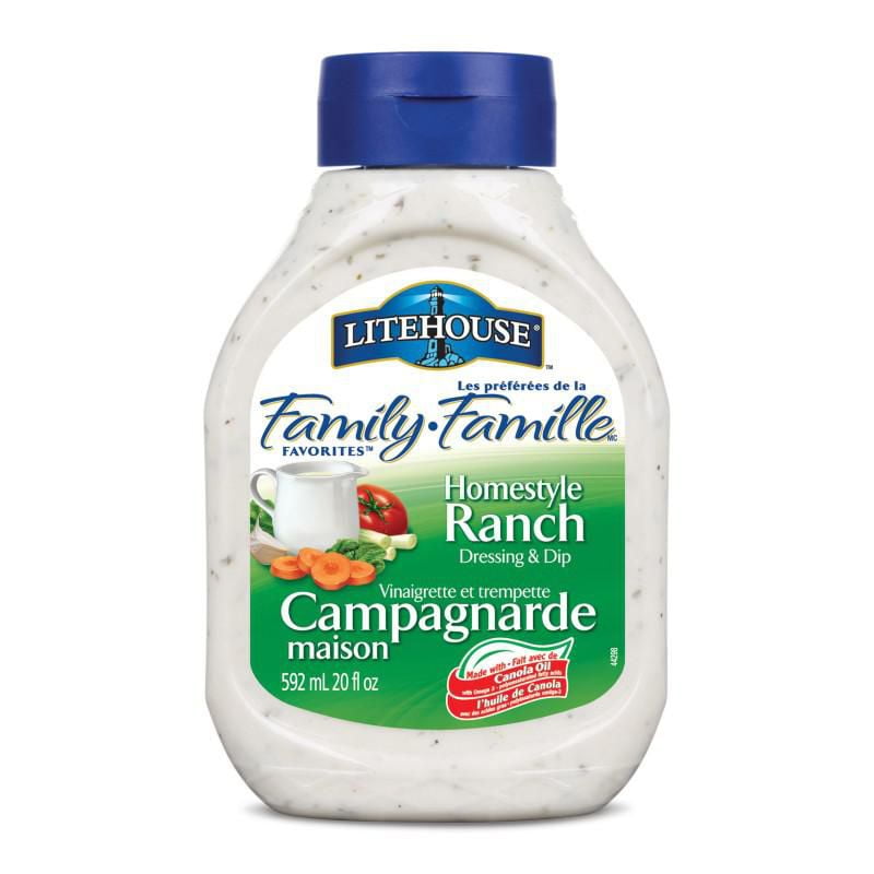 Vinaigrette et trempette Campagnarde maison Les préférées de la famille de Litehouse 592 ml
