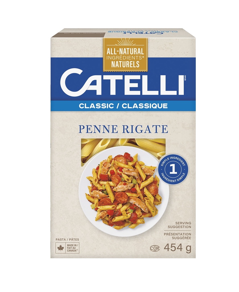 Penne rigate Catelli Classique entièrement naturelles