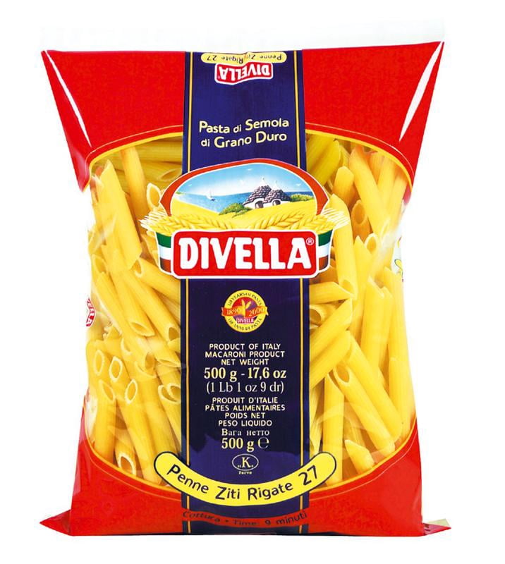 Divella Penne Rigate Pâtes Italiennes en sachet