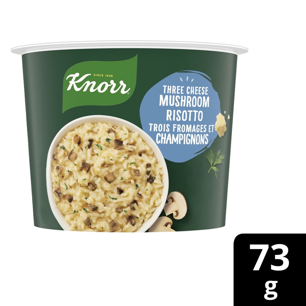 Contenant de Riz Knorr  Risotto Trois Fromages et Champignons