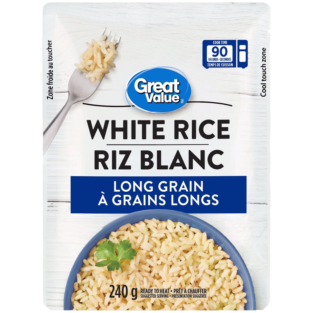 Riz blanc à grains longs Great Value