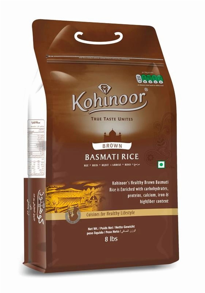 Riz Basmati Brun Kohinoor 8 lb