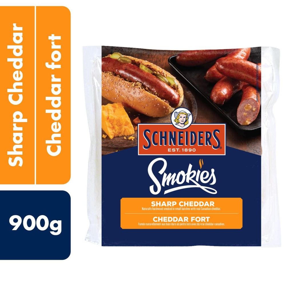 Saucisson fumé au cheddar fort Smokies Schneiders 900 g