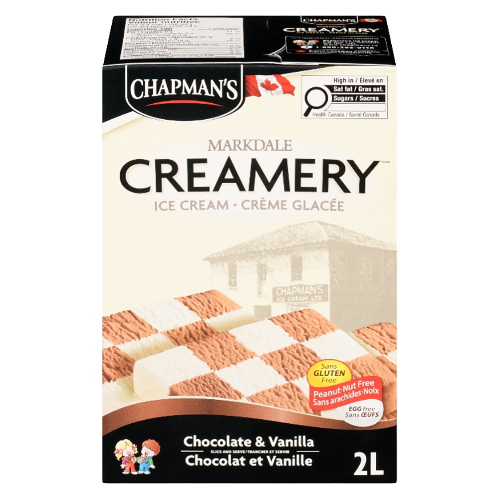Crème glacée Chapman's Chapman's Markdale Creamery Chocolat Vanille Damier Crème Glacée 2L