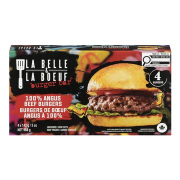 La Belle La Boeuf Burgers de bœuf Angus surgelés