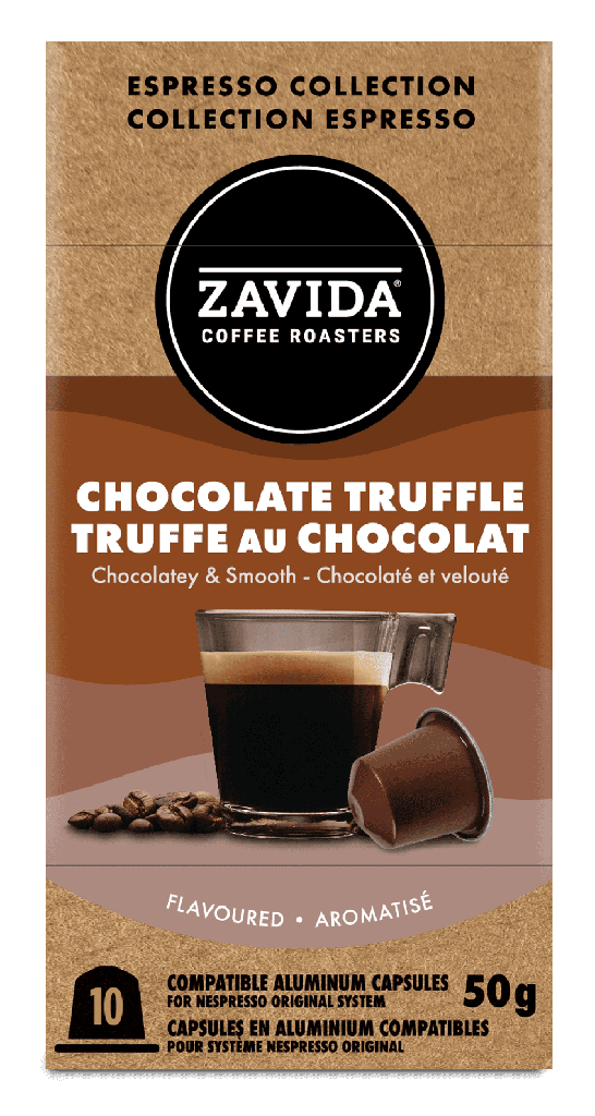 Zavida café en Capsule truff au chocolat torrefacion sombre (10)