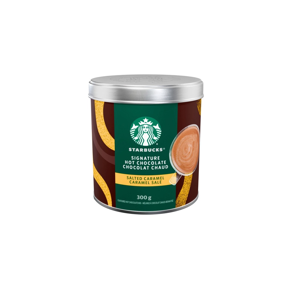 STARBUCKS Mélange à chocolat chaud Signature, Caramel salé, préparé au Canada, cacao provenant à 100&nbsp;% de sources durables Rainforest Alliance, sans arômes, ni colorants, ni édulcorants artificiels
