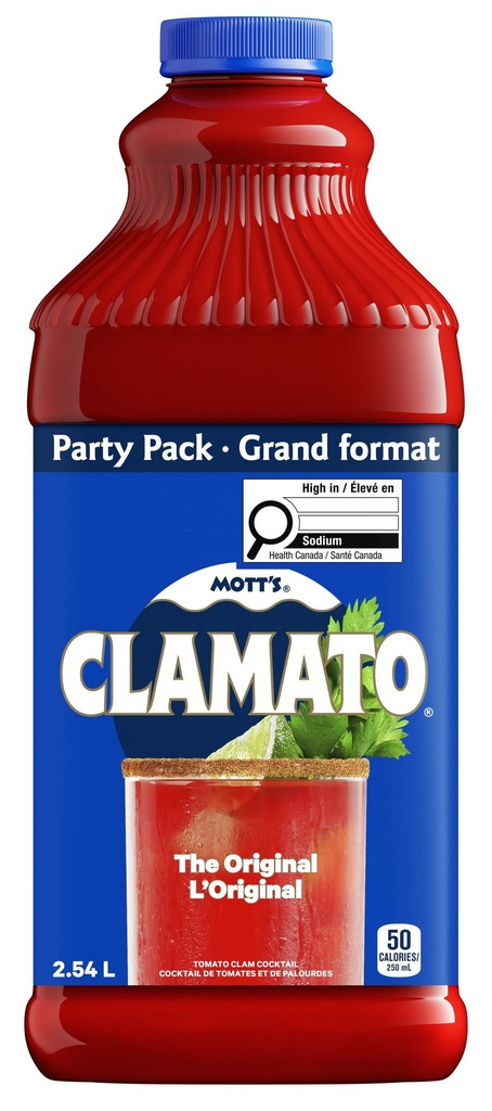 Mott's  Clamato Mott's Clamato l'Original Grand Format 2.54L