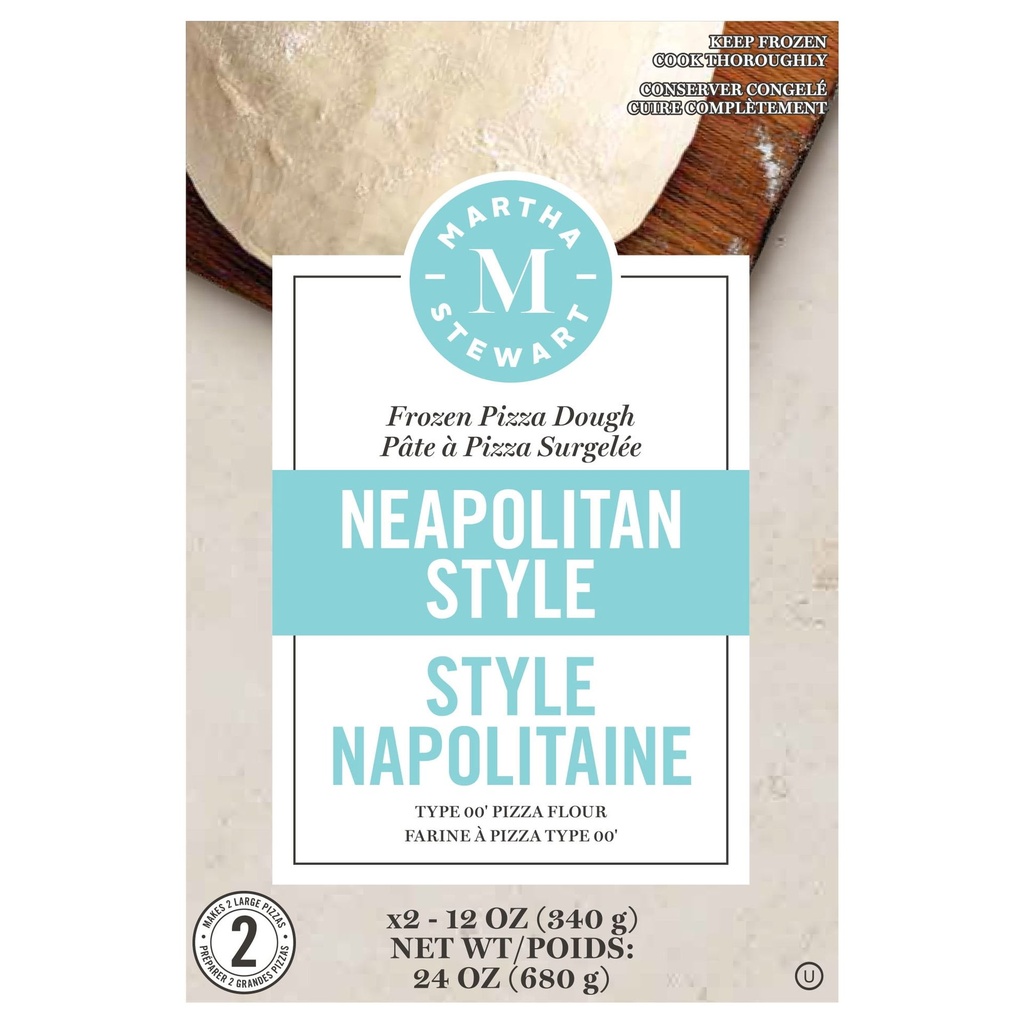 Boules de pâte à pizza de style napolitaine Martha Stewart, faites avec de la farine 00, paquet de 2, 680 g