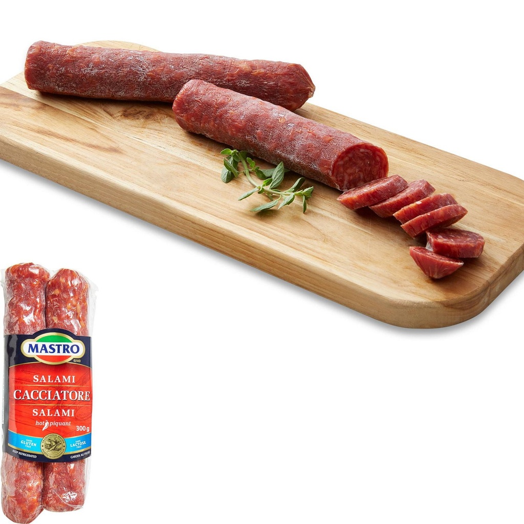 Pièce de salami cacciatore piquant Mastro, salaisonné à sec 300g