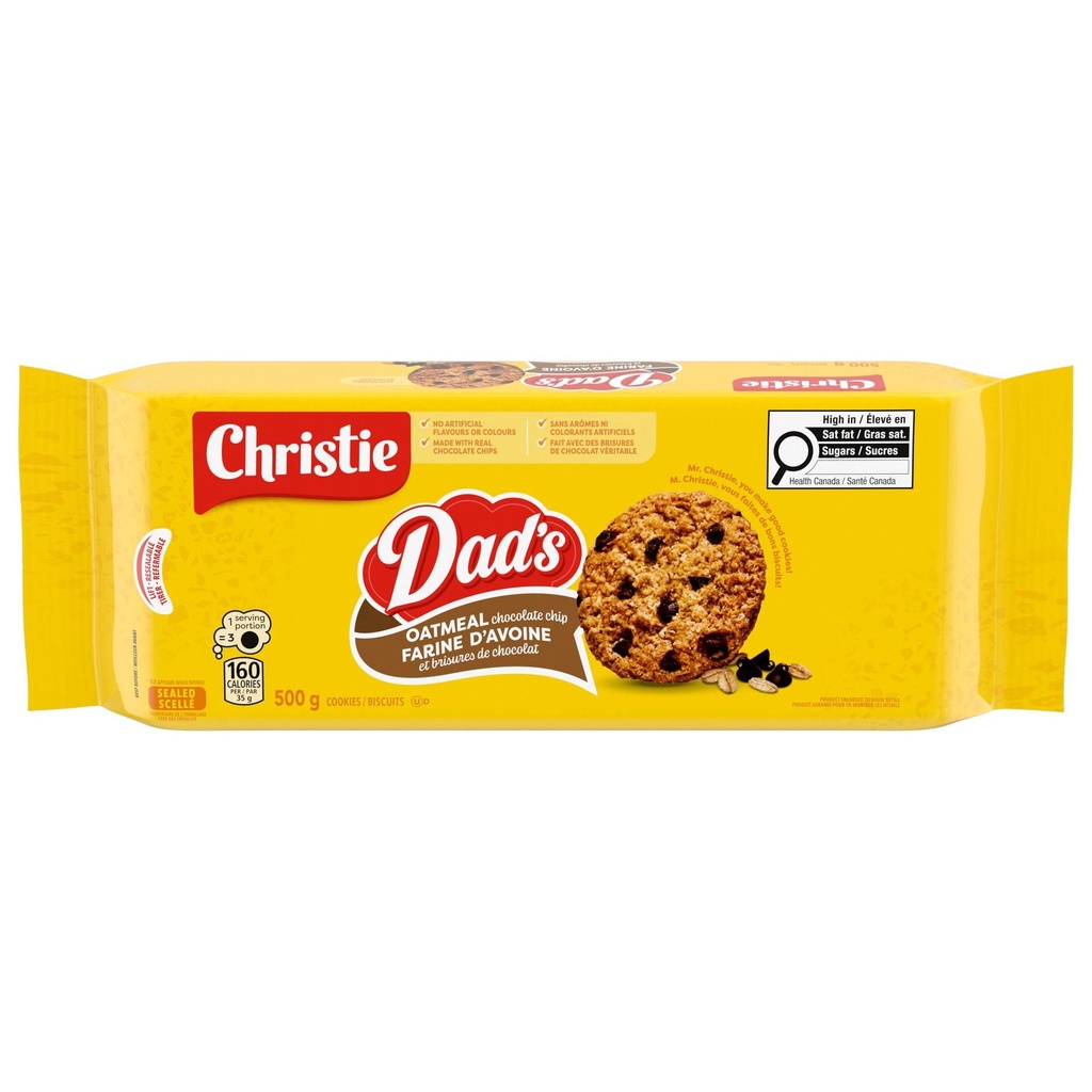 Dad's Biscuits Dad’s farine d’avoine et brisures de chocolat