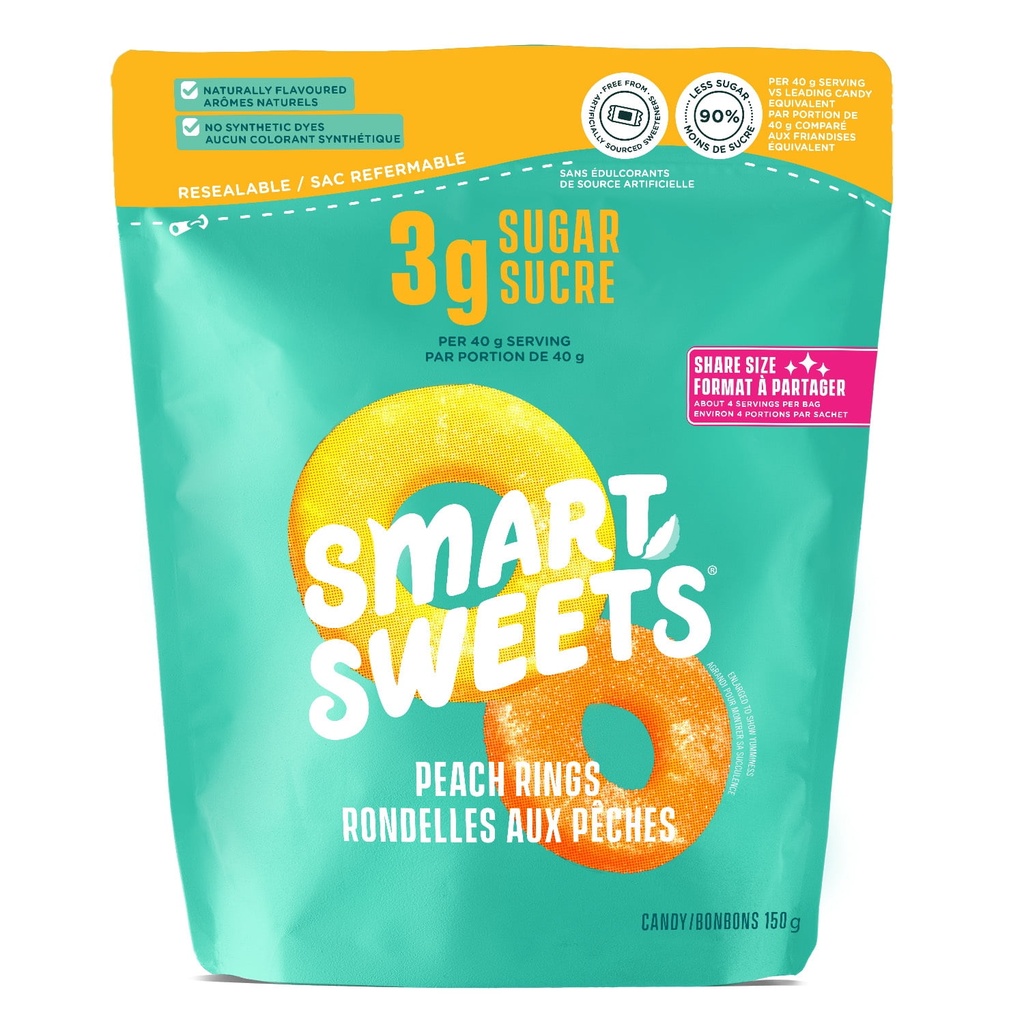 SmartSweets, Rondelles aux Peches, 150g