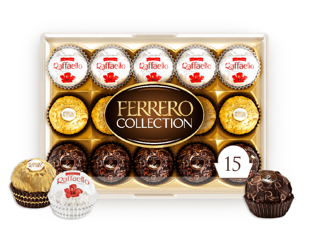 Boîte-cadeau FERRERO COLLECTION (confiseries au chocolat et à la noix de coco)