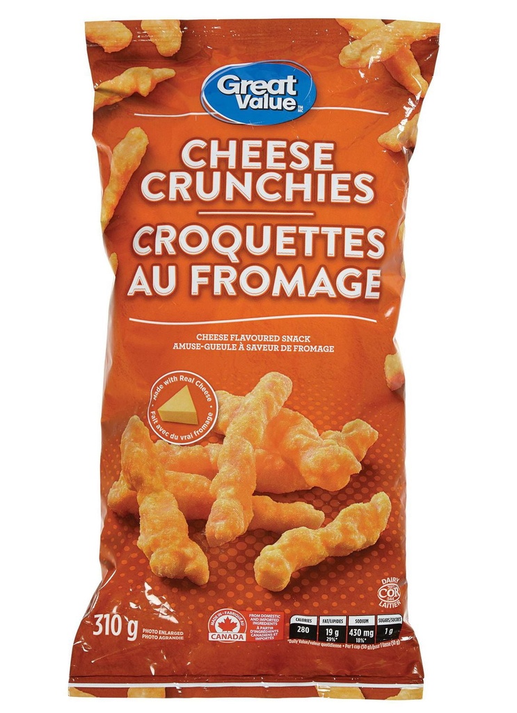 Croquettes au fromage Great Value