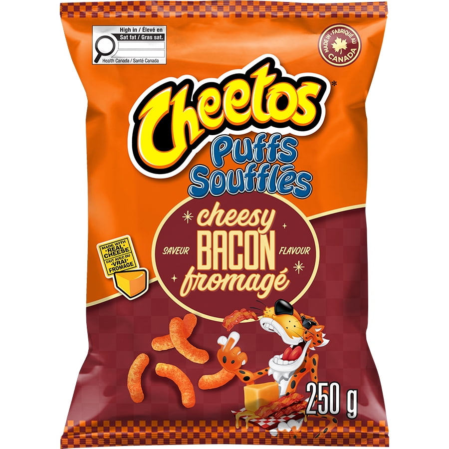 Cheetos Soufflés Bacon fromagé Grignotines à saveur de fromage