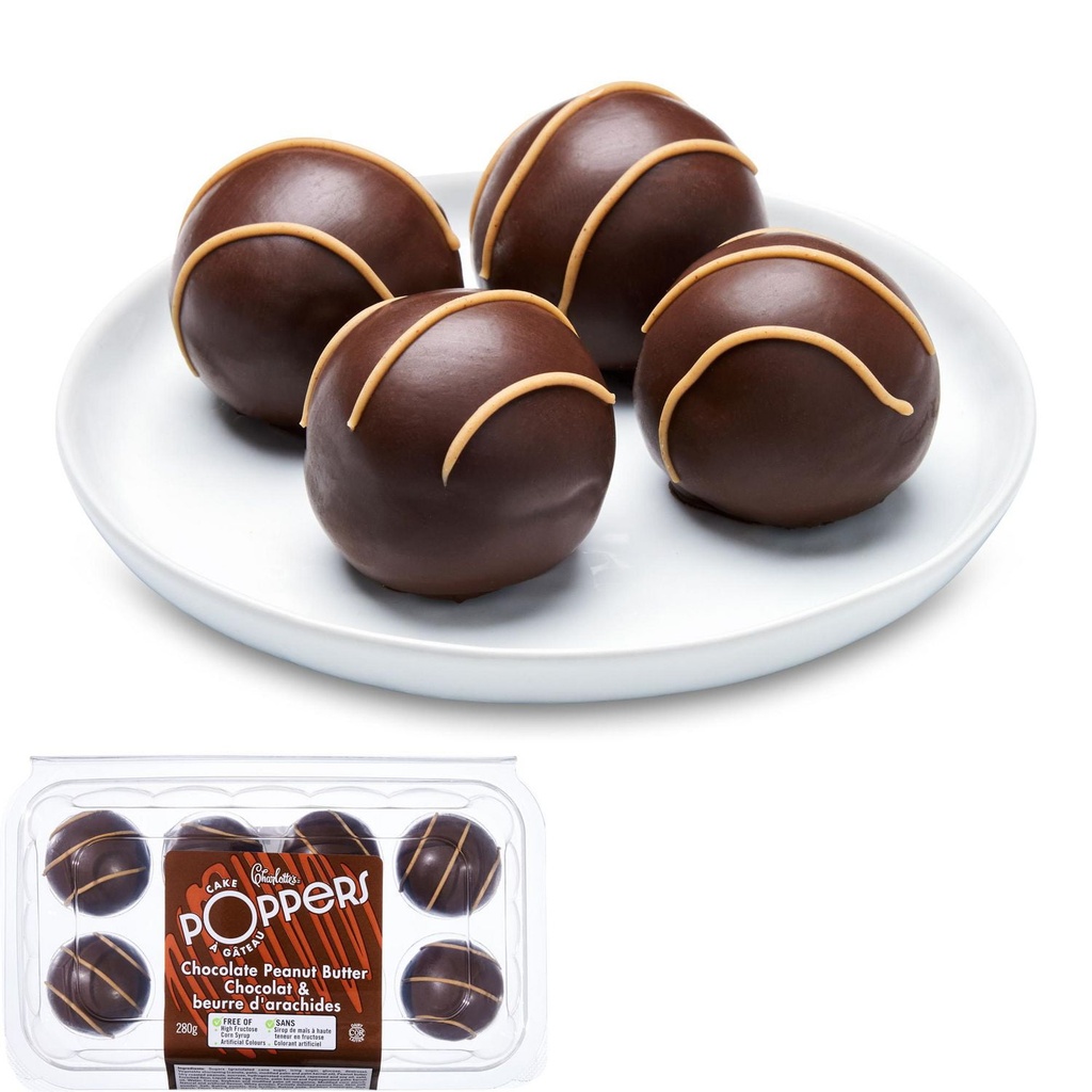 Charlotte's Poppers à gâteau au chocolat et au beurre d’arachides Charlotte’s