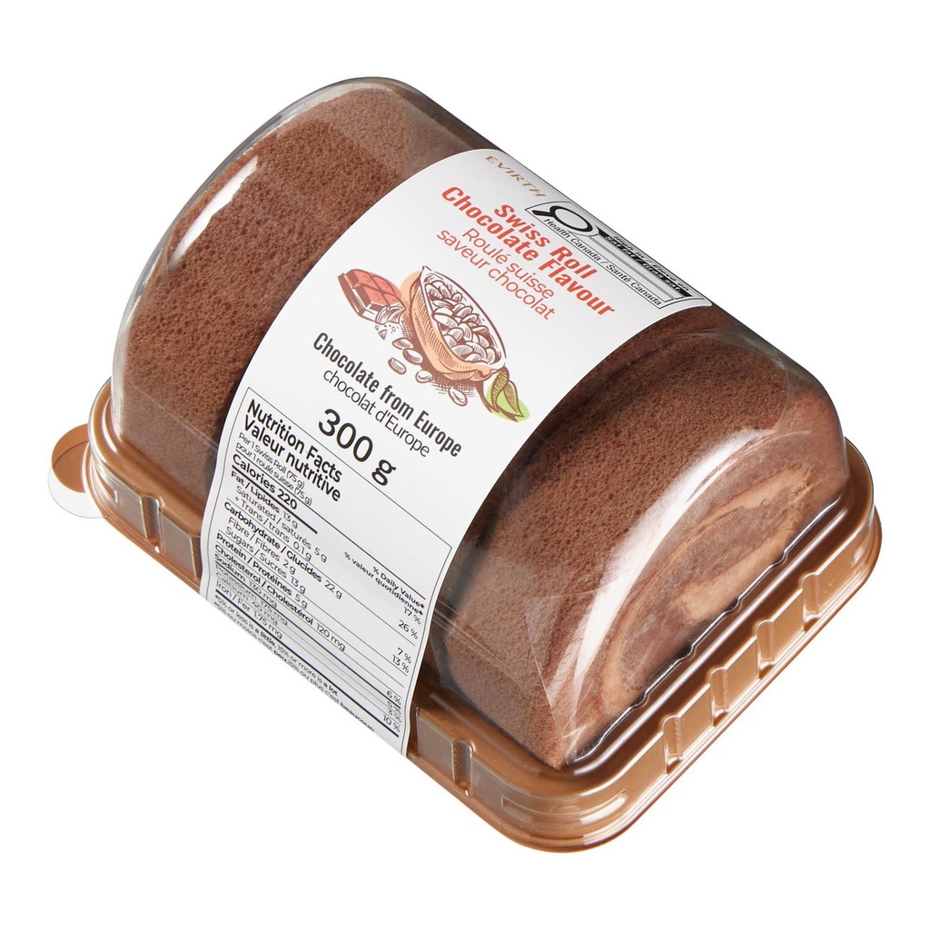 Evirth Roulé suisse à saveur de chocolat Évirth