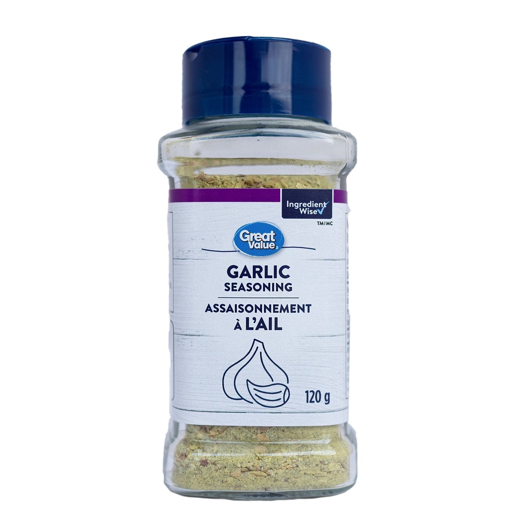 Great Value Assaisonnement à l'ail, 120g