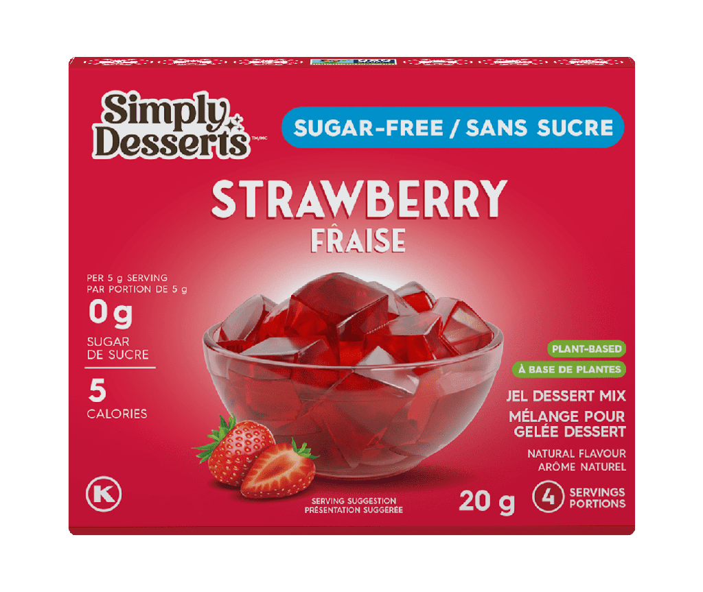Simply Desserts Simply Delish - Dessert Jel à la fraise, 20g