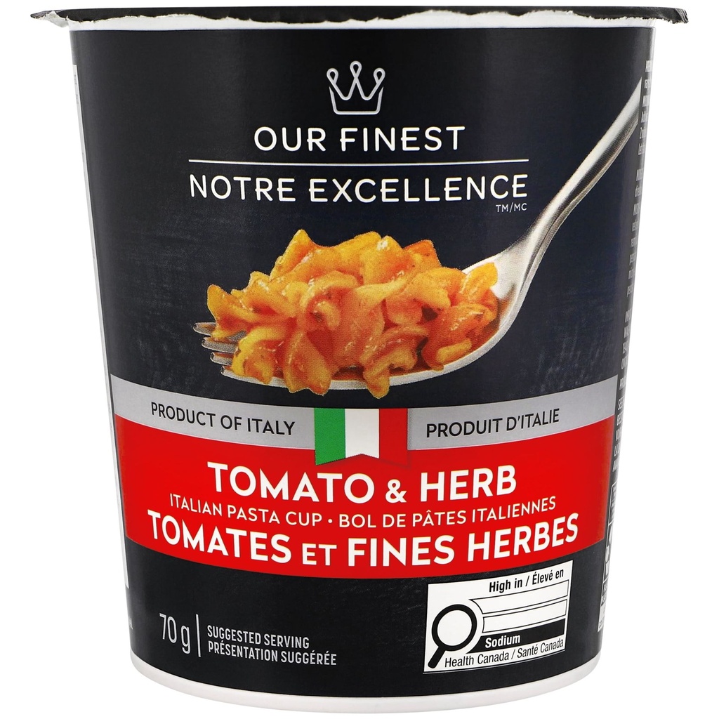 Bol de pâtes italiennes Tomates et fines herbes Notre Excellence
