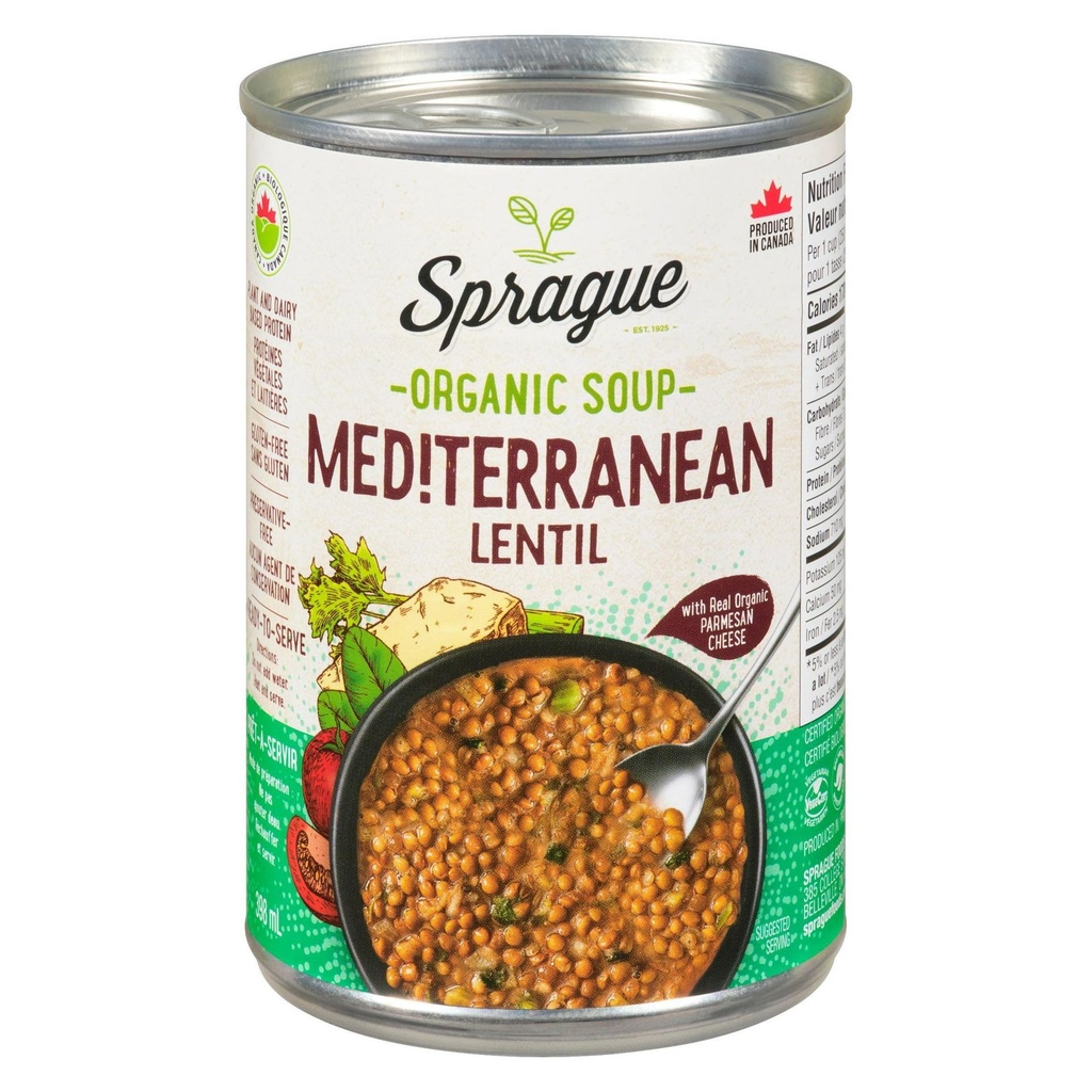 Sprague Soupe de Lentilles Méditerranéenne Biologique