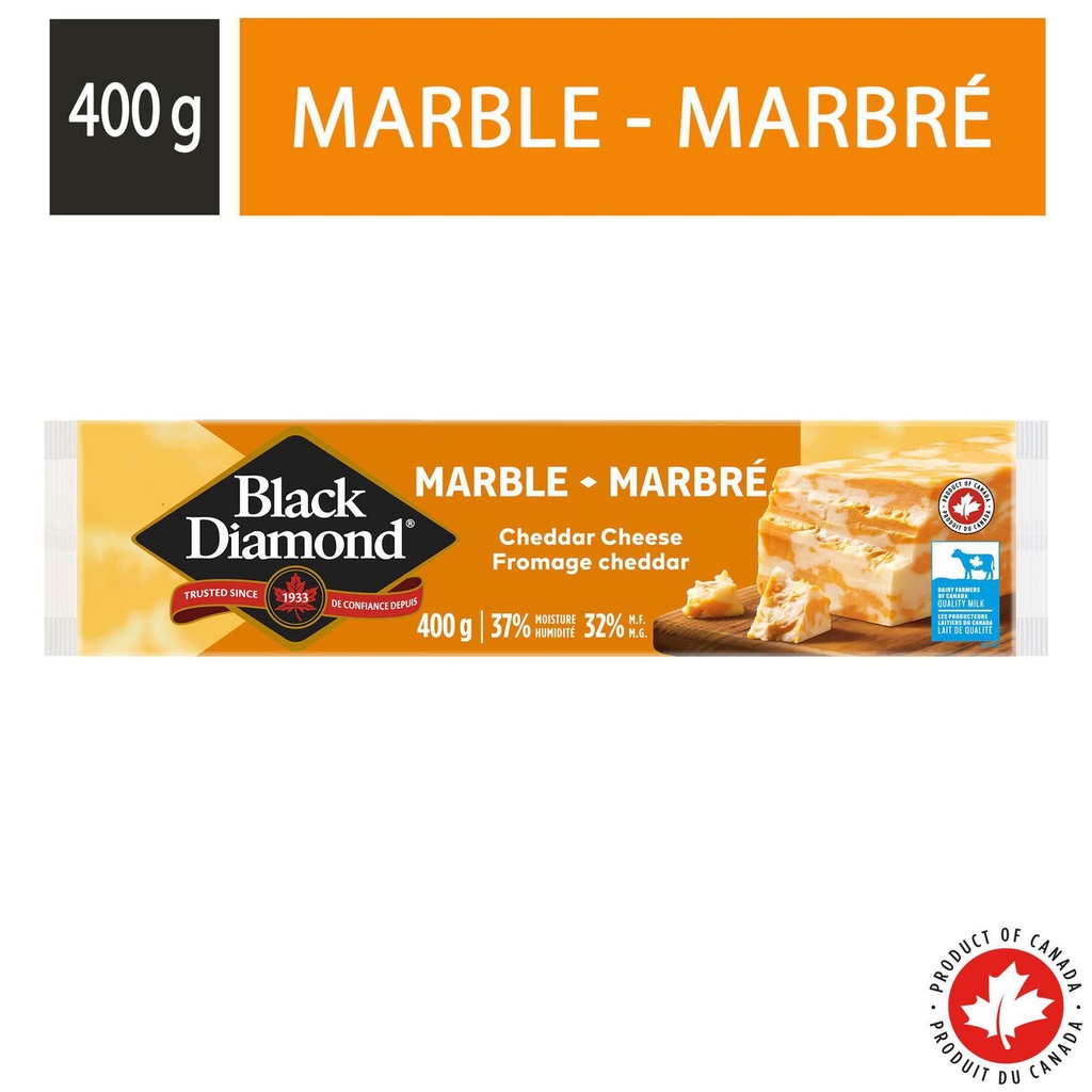 Black Diamond Fromage Marbre en bloc, 400g