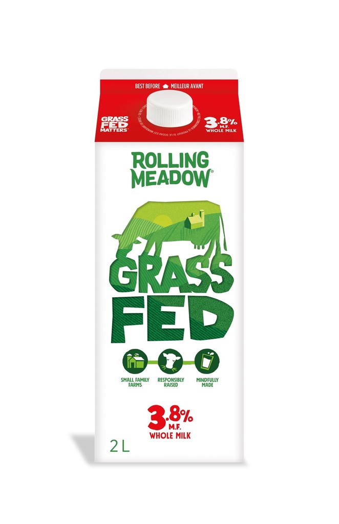 Rolling Meadow Nourri à l'Herbe Lait 3,8 % 2L