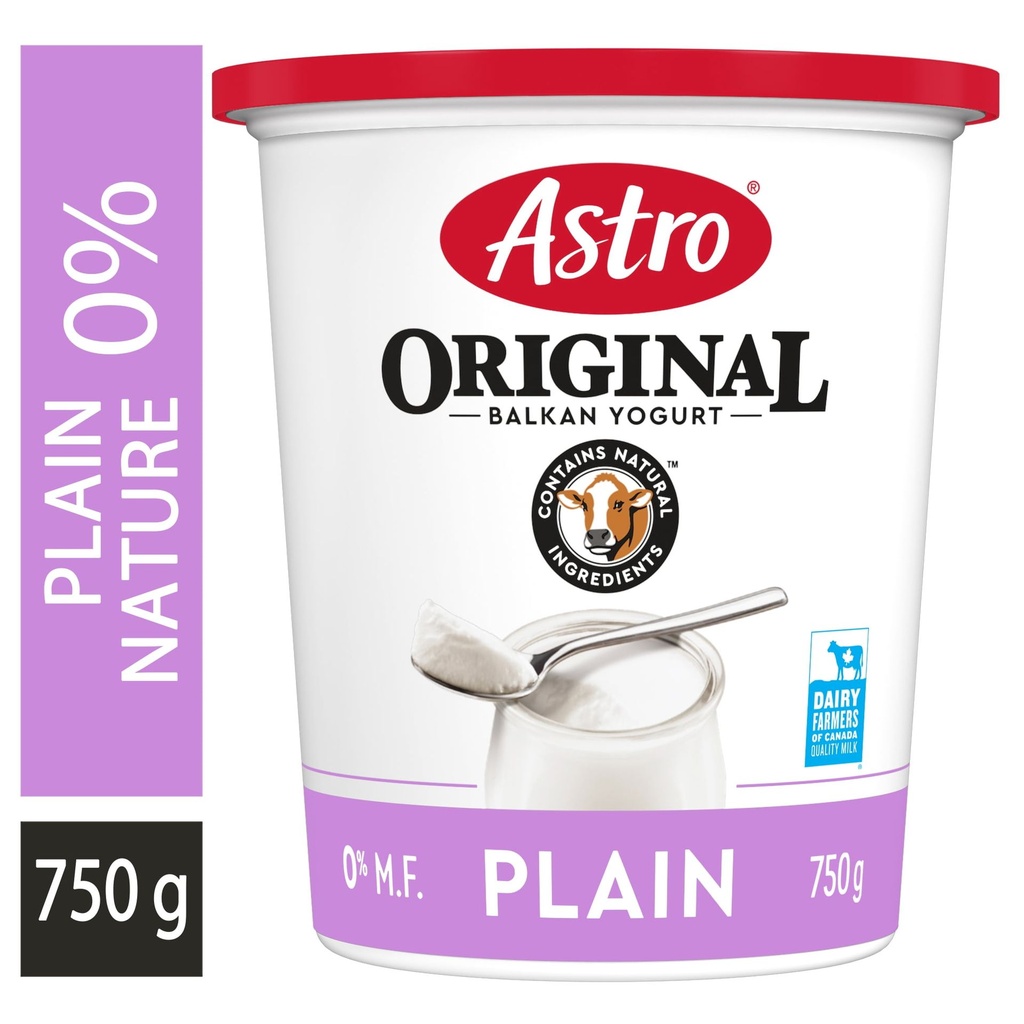 Astro Original Yogourt Zéro Nature 0 %, Type Balkan