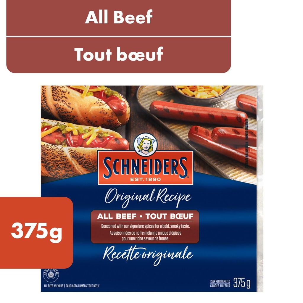 Saucisses fumées tout bœuf Schneiders 375 g