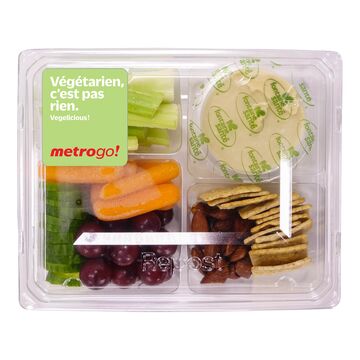metrogo! Collation de légumes et hummus