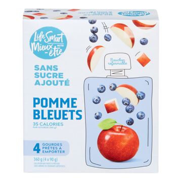 Mieux-Être Pochettes de compote de pommes et bleuets