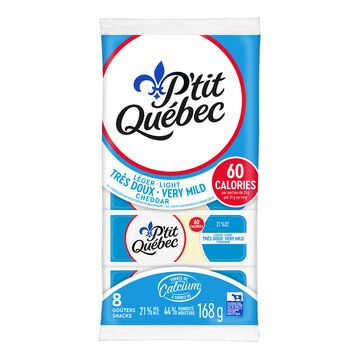 P'tit Québec Collations de fromage cheddar très doux léger