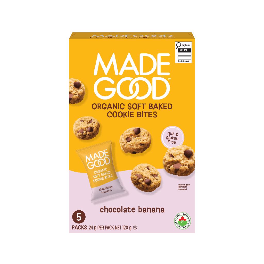 MadeGood Chocolat Banane Mini Biscuits Moelleux Cuits au Four 5 Sachets