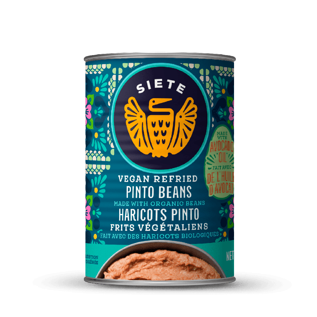 Haricots pinto frits végétaliens Siete