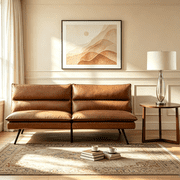 Canapé-lit convertible Mainstays Pillow Top, format simple, simili-cuir couleur camel