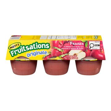 Mott's Collations de compote de pommes et fraises